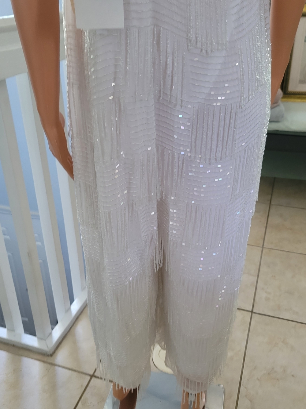 ASOS White jumpsuit with white beads - Picture 5 of 8